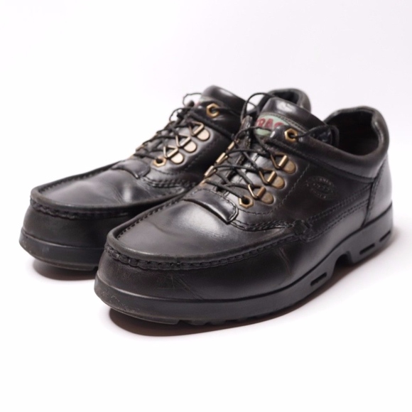 black leather hiking shoes